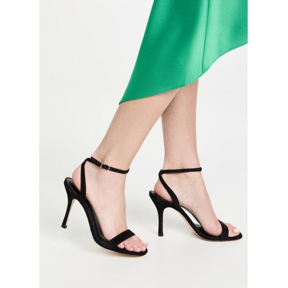 Larroude The Nyx Heels Black Suede Leather - Picture 1 of 7